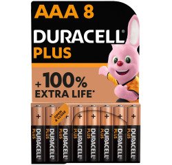 En_blister 8 piles lr03 duracell plus