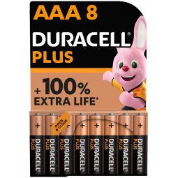 BLISTER 8 PILE ALCALINE DURACELL PLUS AAA LR03 Ministilo