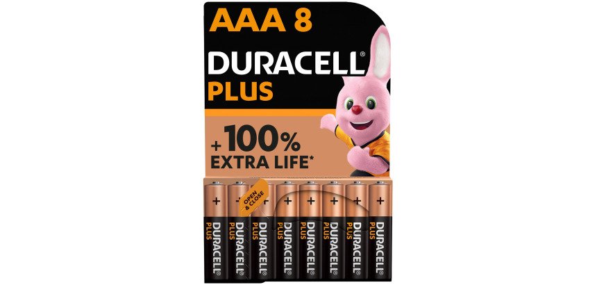 BLISTER 8 PILE ALCALINE DURACELL PLUS AAA LR03 Ministilo