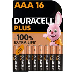 En_blister 16 piles lr03 duracell plus