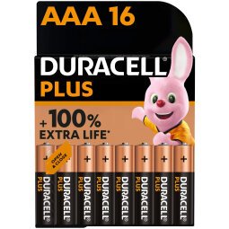 BLISTER 16 PILE ALCALINE DURACELL PLUS AAA LR03 Ministilo