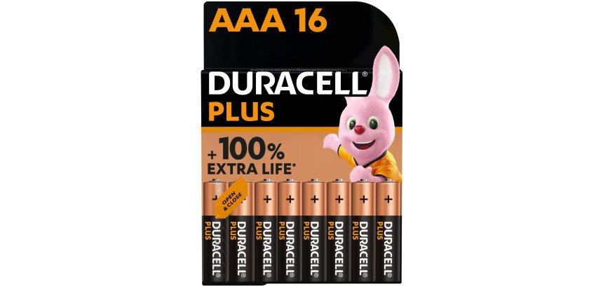 Pile alcaline Duracell Plus AAA LR03 Ministilo conf. da 16 pz