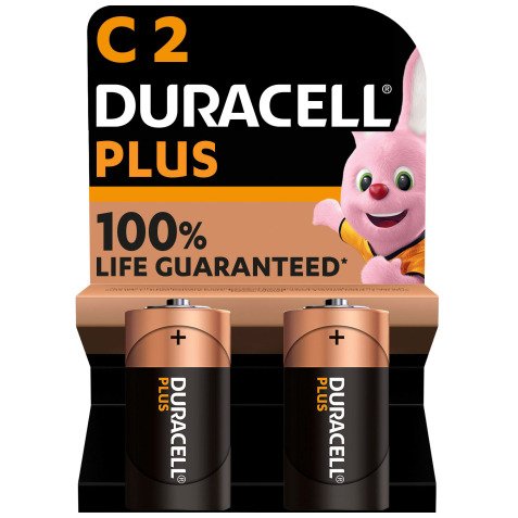 Pile alcaline Duracell Plus C LR14 conf. da 2  pz - Mezzatorcia