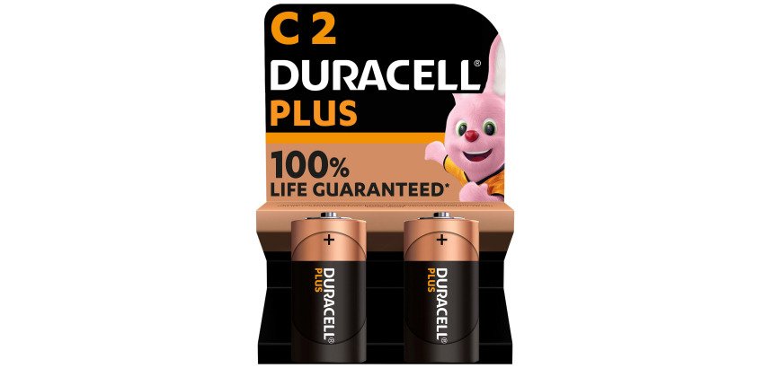 Pile alcaline Duracell Plus C LR14 conf. da 2  pz - Mezzatorcia