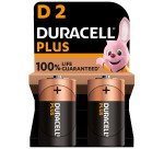 Pile alcaline Duracell Plus D LR20 conf. da 2 pz - Torcia