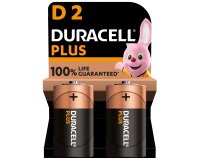 Pile alcaline Duracell Plus D LR20 conf. da 2 pz - Torcia