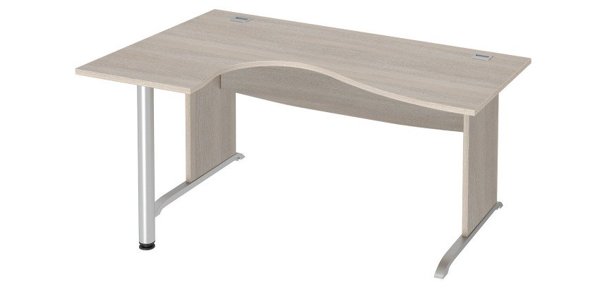 Bureau compact L 160 cm piètement L retour à gauche Essens