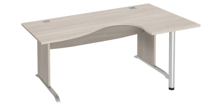 Bureau compact L 180 cm retour droite piètement L Essens