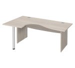 Bureau compact L 180 cm retour gauche piètement plein Essens