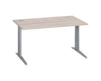 Schreibtisch Excellens Metall Plus mit festem oder einstellbarem L-Gestell zur Montage.