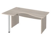 Bureau compact L 160 cm piètement plein retour à gauche Essens