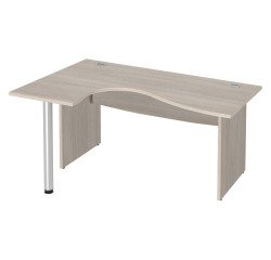 Bureau compact L 160 cm piètement plein retour à gauche Essens