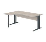 Bureau compact Bruneau Excellens piètement L métal