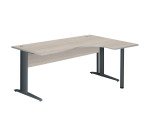 Compacte werkpost met L-vormig, metalen onderstel Bruneau Excellens