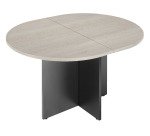 Convertible oval meeting table W140 x D120 cm with Excellens crossed legs.