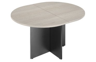 Tisch ovale Modularbesprechung L140 x T 120 cm Kreuzbeinpiedestal Excellens