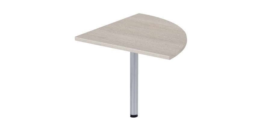 Angle de liaison 90° plateau chêne gris pied tube Essens