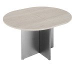 Convertible oval meeting table W140 x D120 cm with Excellens crossed legs.
