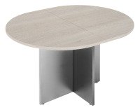 Convertible oval meeting table W140 x D120 cm with Excellens crossed legs.