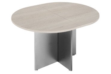 Table de réunion ovale modulable L140 x P 120 cm pieds croix Excellens
