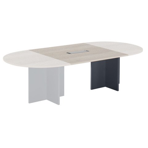 Tablero de extensión de reunión Excellens roble gris patas antracita
