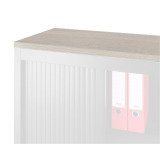 Top de finition bois pour armoire métal L 120 x P 45 cm