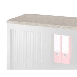 Top de finition bois pour armoire métal L 120 x P 45 cm