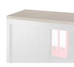 Top de finition bois pour armoire métal L 120 x P 43 cm