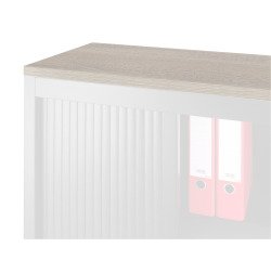 Top de finition bois pour armoire métal L 120 x P 43 cm