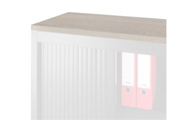 Top de finition L 120 x P 43 cm pour armoire à rideaux et battantes profondeur 43cm