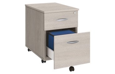 Cassettiera mobile in legno 2 cassetti rovere chiaro Excellens/Arko