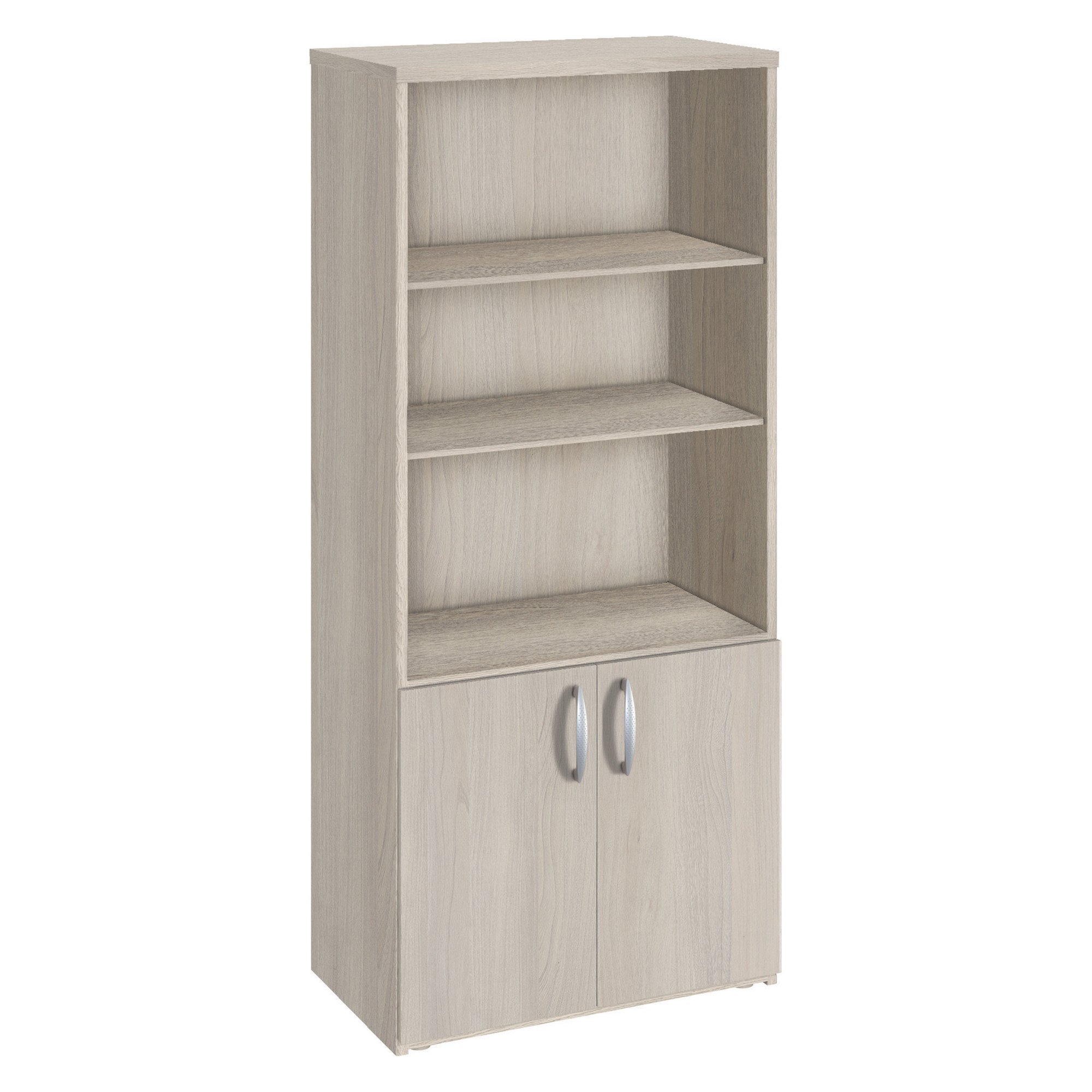 Bibliothèque haute bois avec portes basses H 182 x L 80 cm Excellens / Arko