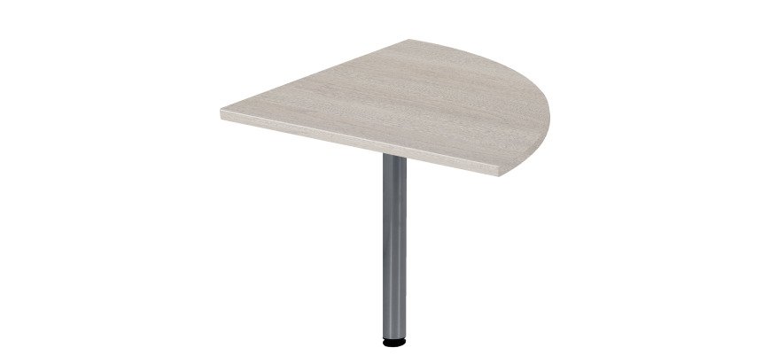 Angle de liaison 90° plateau chêne gris pied tube Essens