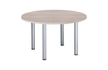 Mesa redonda Excellens 120 cm roble gris patas tubo
