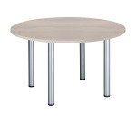 Mesa redonda Excellens 120 cm roble gris patas tubo
