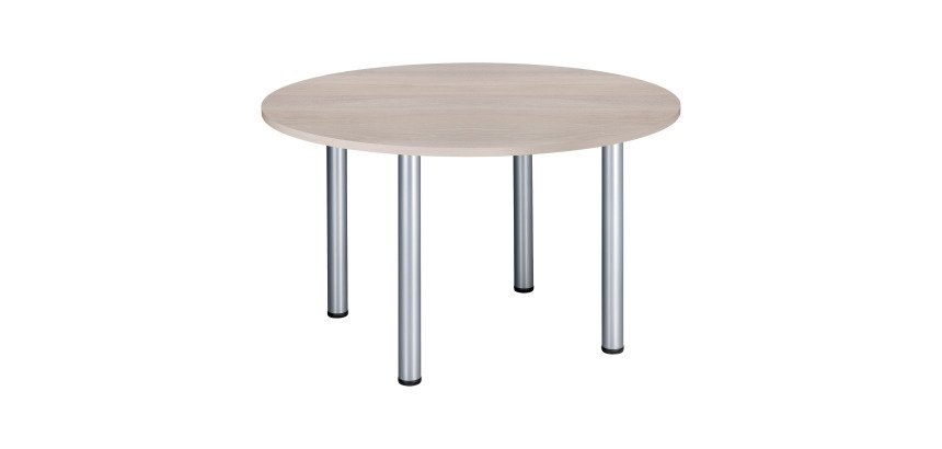 Mesa redonda Excellens 120 cm roble gris patas tubo