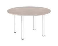 Mesa redonda Excellens 120 cm roble gris patas tubo