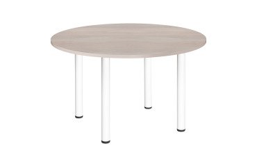 Mesa redonda Excellens 120 cm roble gris patas tubo