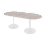 Meeting table oval L 210 cm metal column base with top access Excellens