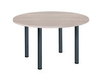 Mesa redonda Excellens 120 cm roble gris patas tubo