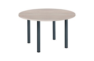 Mesa redonda Excellens 120 cm roble gris patas tubo