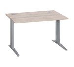 Schreibtisch Excellens Metall Plus mit festem oder einstellbarem L-Gestell zur Montage.