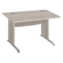 Bureau droit L 120 cm piètement bois en L Essens
