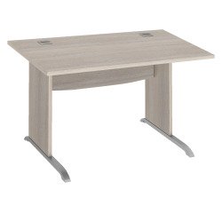 Bureau droit L 120 cm piètement bois en L Essens