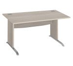 Bureau droit L 140 cm piètement bois en L Essens