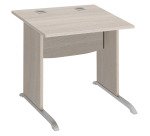 Bureau droit L 80 cm piètement bois en L Essens