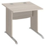Bureau droit L 80 cm piètement bois en L Essens