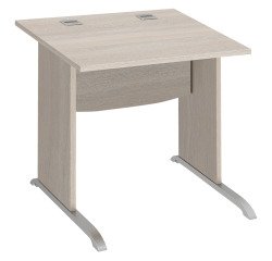 Bureau droit L 80 cm piètement bois en L Essens
