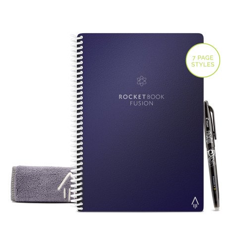 Cuaderno A5 reutilizable Rocketbook Fusion Executive azul
