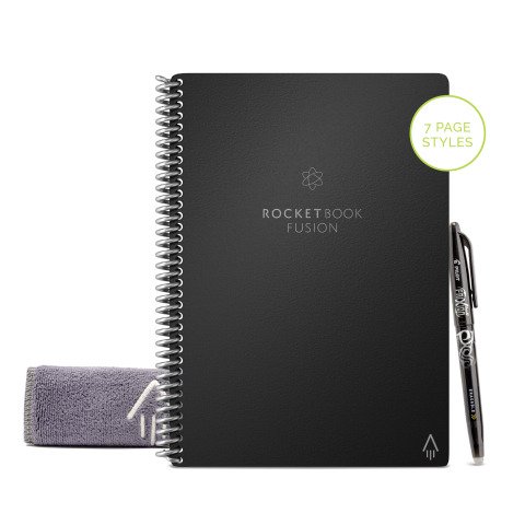 Cuaderno A5 reutilizable Rocketbook Fusion Executive negro